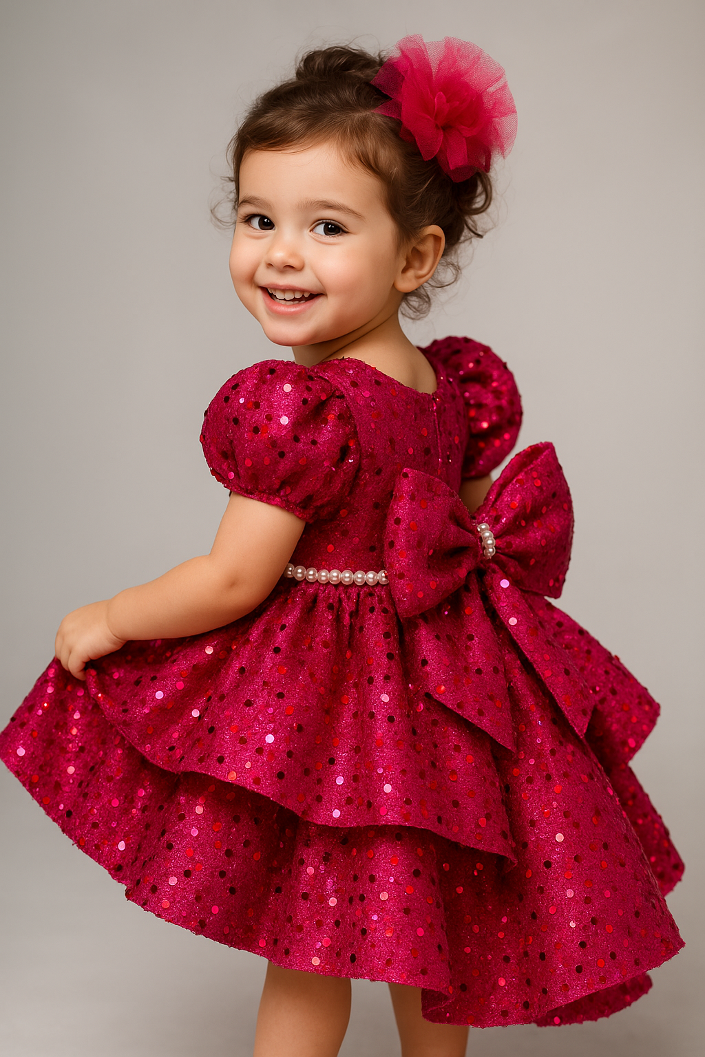 Hot Pink Sequin Party Frock