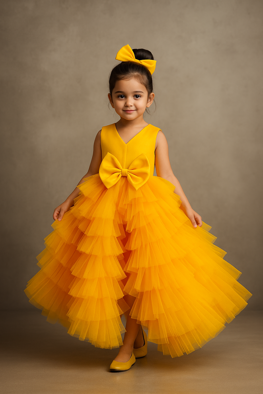 Sunshine Bow Layered Frock
