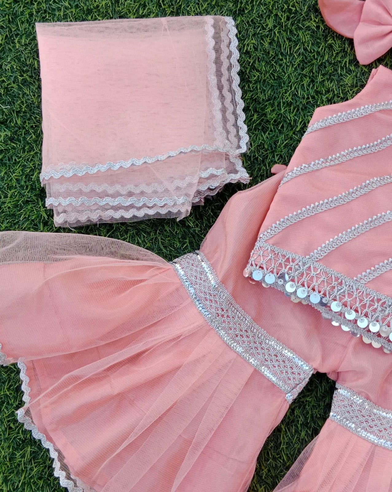 Stylish Baby Girls Gharara Set with Dupatta | fancy party wear by zeeniastic