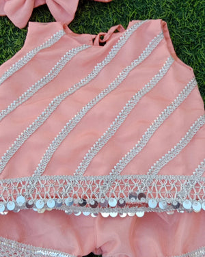 Stylish Baby Girls Gharara Set with Dupatta | fancy party wear by zeeniastic