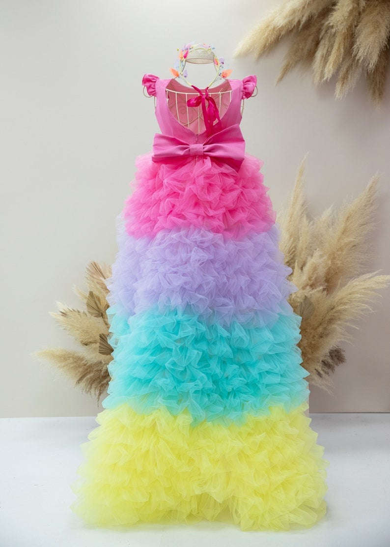 Rainbow Ruffle Frock
